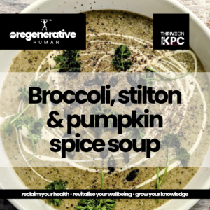 Broccoli, stilton & pumpkin spice soup recipe NEW