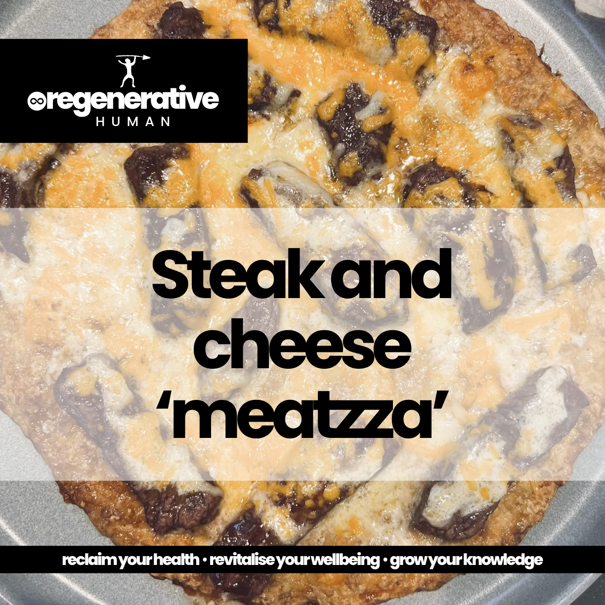 Carnivore steak & cheese pizza