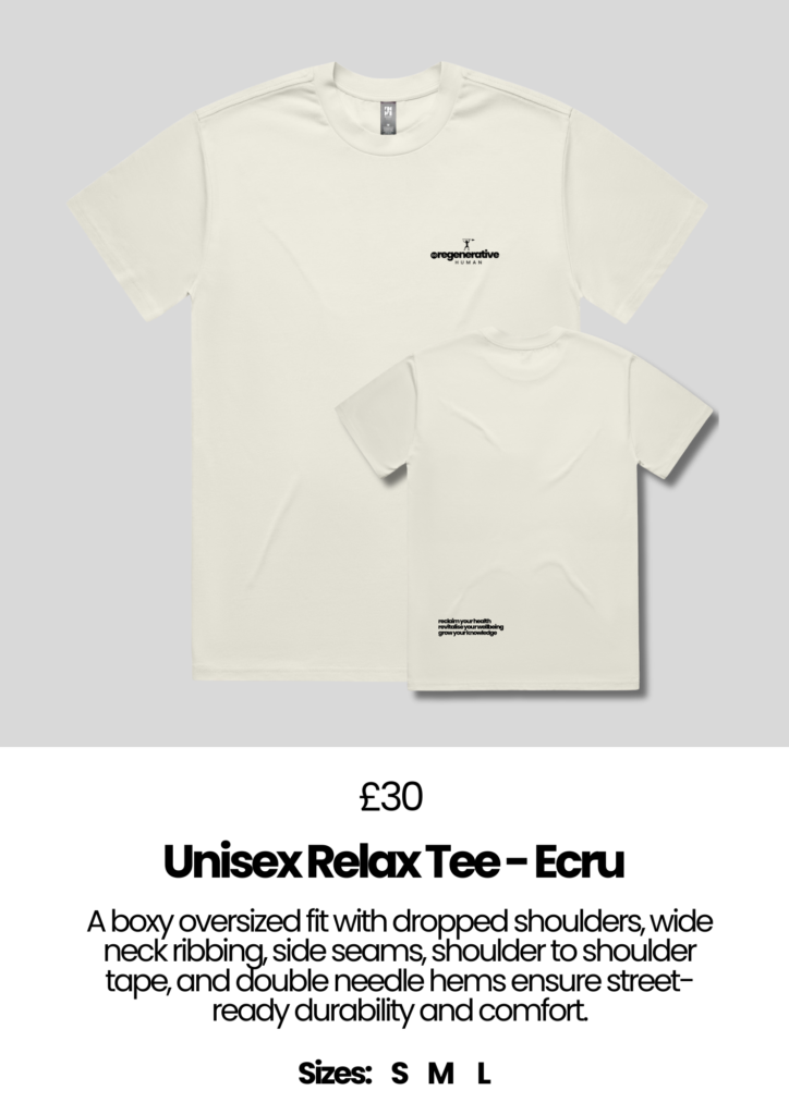 REGENERATIVE HUMAN UNISEX TEE ECRU