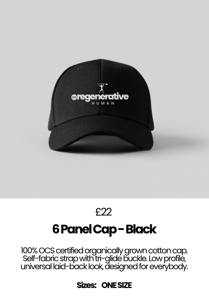 regenerative human 6 panel cap